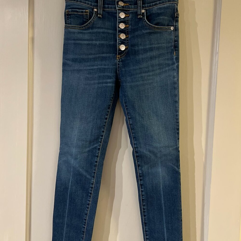 Veronica Beard Kate High-Rise Skinny Jeans in Nantucket Wash – Size 26